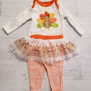 4 FOR $20 | Baby Girl 6mo Thanksgiving Set